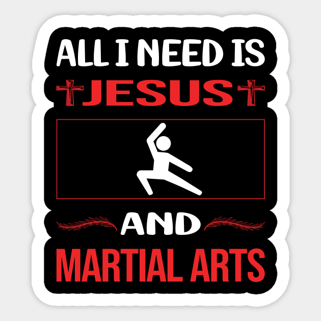 Funny Jesus Martial Arts Sticker by Happy Life